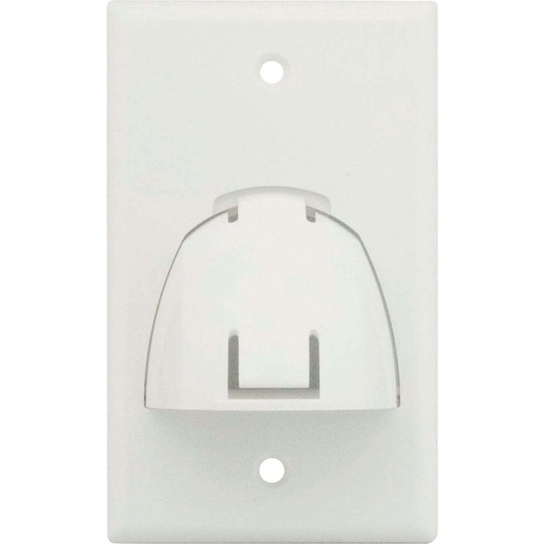 Legrand On-Q Single Gang Hinged Bullnose Wall Plate, White WP9001WHV1