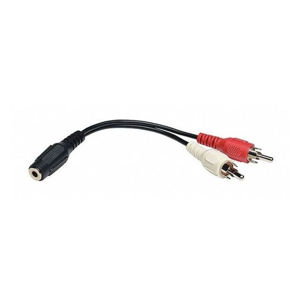 Tripp Lite Audio Cable,3.5mm,Y Split,2 RCA,6" P316-06N