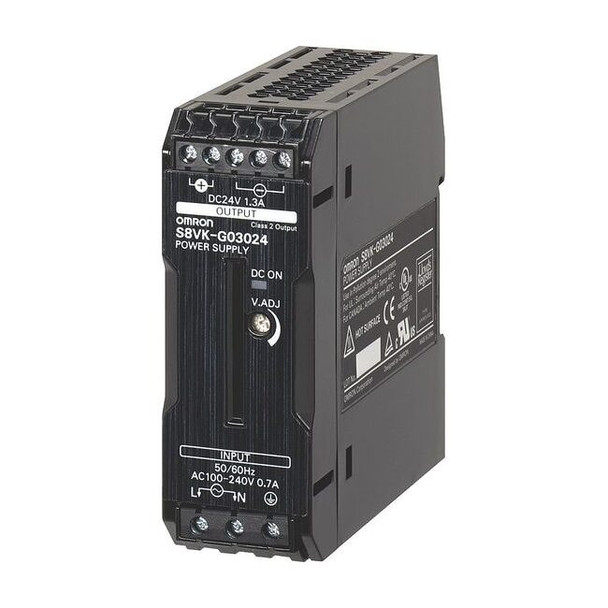 Omron DC Power Supply, 100/240V AC, 12V DC, 60 W, 4.5 A, DIN Rail S8VK-G06012