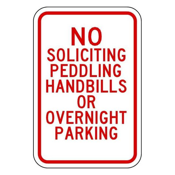 Lyle Parking Sign, 12 in W, 18 in H, English, Aluminum, White SL-006-12HA
