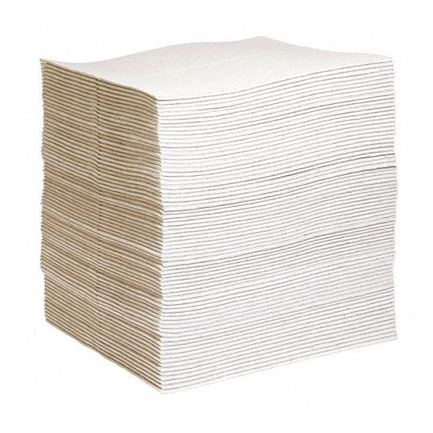 Spilltech Sorbent Pad, 27 gal, 15 in x 19 in, Universal, Gray, Cellulose GPC75H