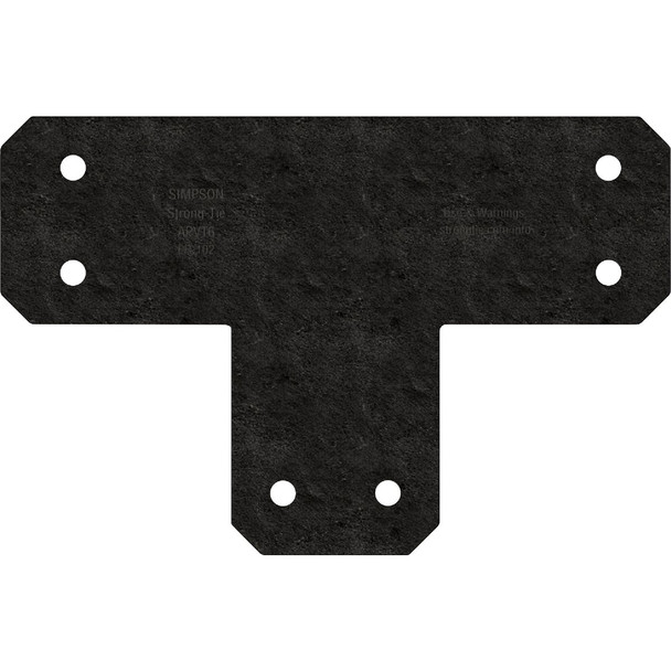 Simpson Strong-Tie Outdoor Accents Avant Collection ZMAX 6X6 Black T Strap APVT6