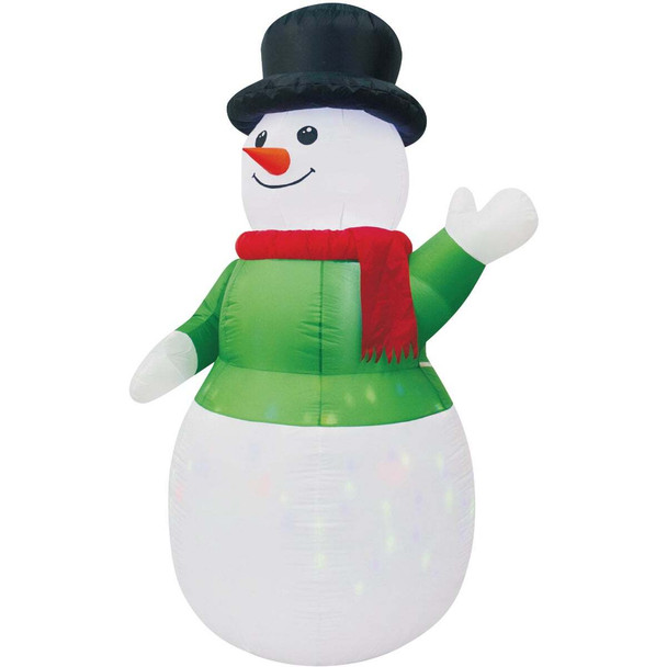 7 Ft. LED Kaleidoscope Snowman Airblown Inflatable 4124122