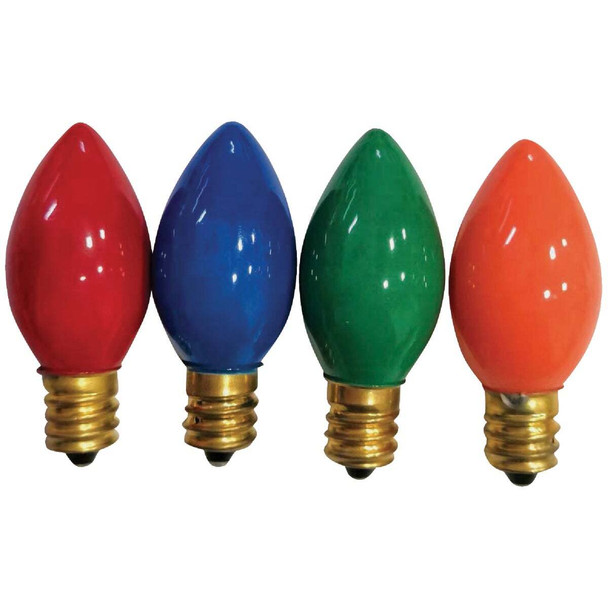 C7 Multi-Color Ceramic 120V Replacement Light Bulb (4-Pack) ES64-302