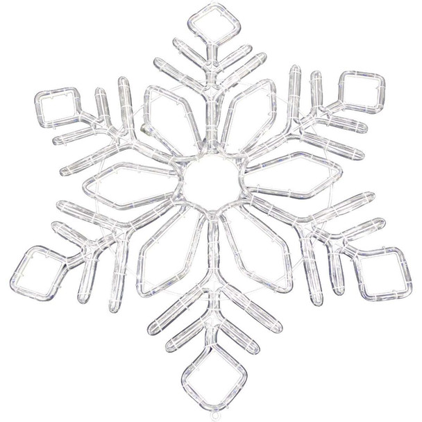 Alpine 32 In. Cool White & Blue Motion LED Snowflake Lighted Decoration CEY208