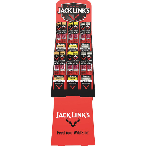 Jack Links Original/Peppered/Teriyaki 2 Oz. Beef Steaks Floor Shipper