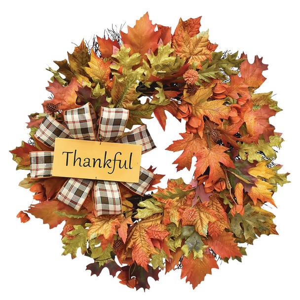 Branden 24 In. Artificial Autumn Wreath SW202072A