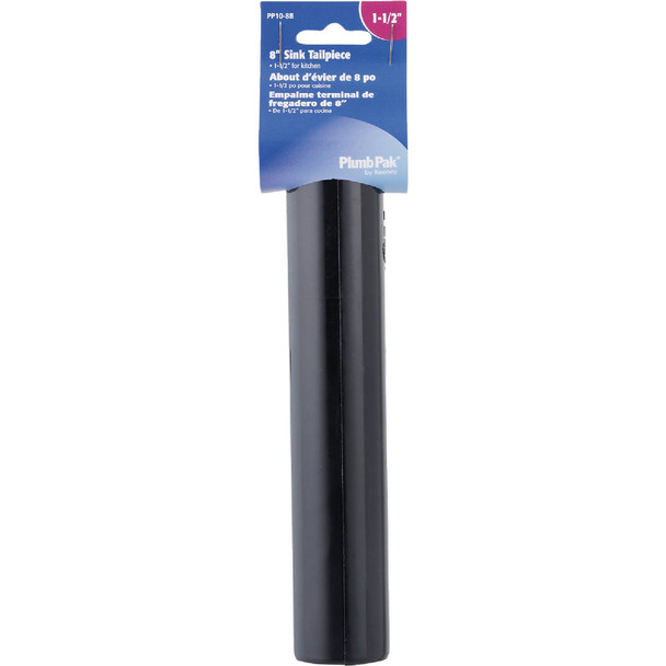 Plumb Pak 1-1/2 In. OD x 8 In. Black Plastic Tailpiece PP10-8B