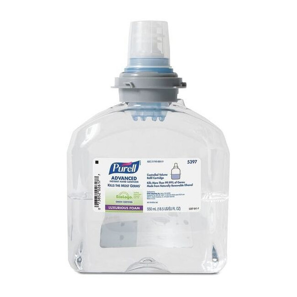 Purell Green Certified Hand Sanitizer Foam 550mL TFX Refill, PK2 5397-02