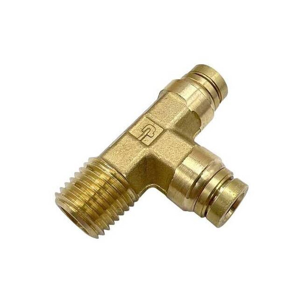 Parker Brass DOT Push-to-Connect Fitting, Brass, Gold 171PTCNS-6-4