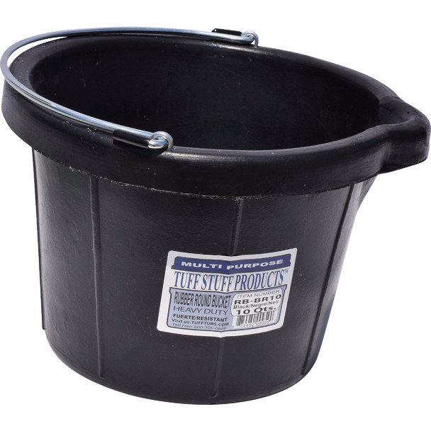 Tuff Stuff 10 Qt. Rubber Round Bucket RB-BR10