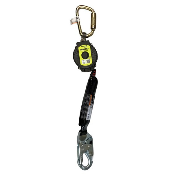 TurboLite+ Personal Fall Limiter, 6 ft. Length, Carabiner, Aluminum, 1 Leg(s)