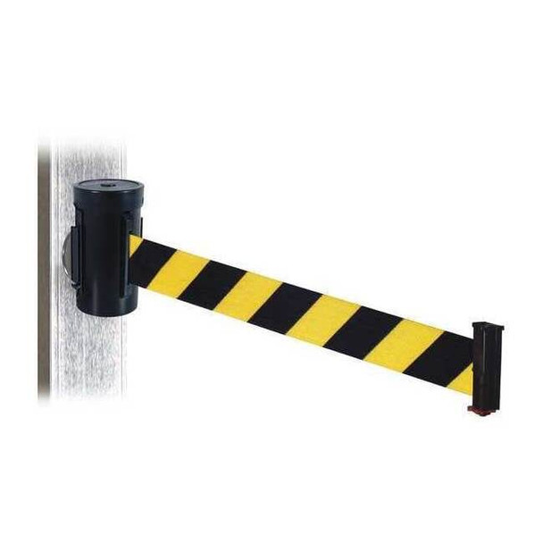 Retracta-Belt Belt Barrier, Black, Magnet, Black/Ylw Belt WH700SB-BYD-MM