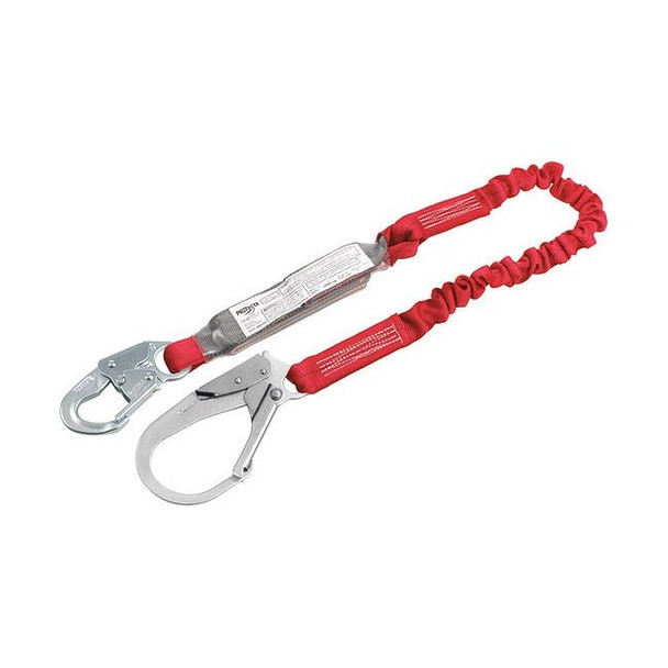 PRO(TM) Pack Shock Absorbing Lanyard, 6 ft. Length, Snap Hook, Steel, 1 Leg(s)
