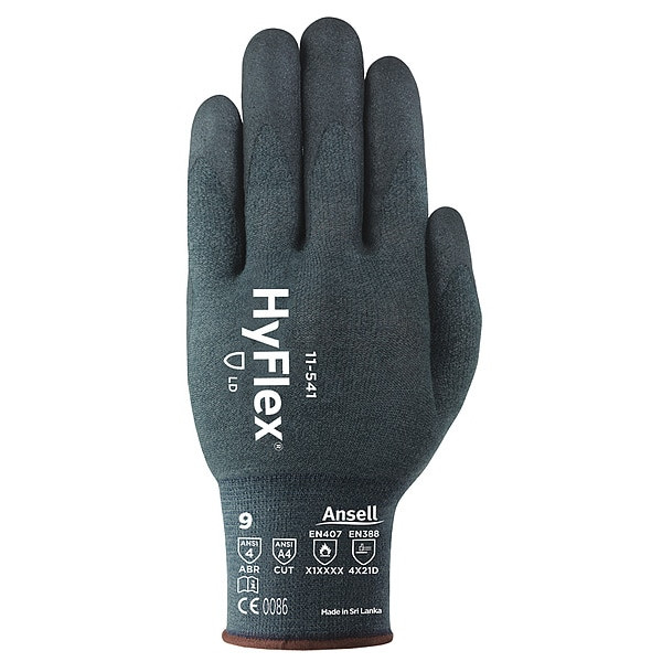 Cut Resistant Gloves, Cut Level A4 ,Foam Nitrile ,Palm Coated ,7 1 PR