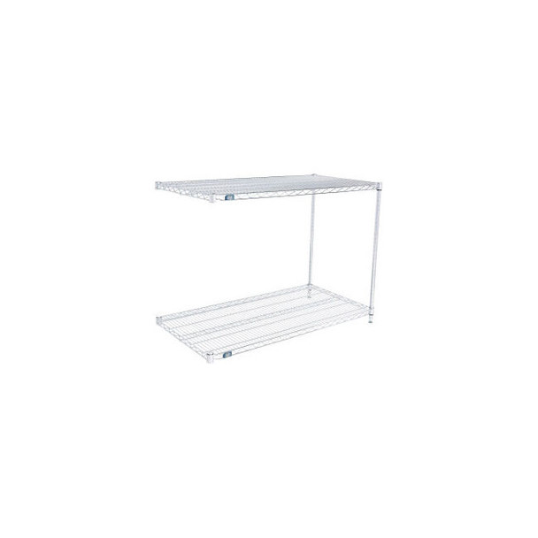 Nexel 2 Shelf Chrome Wire Shelving Unit Add On 24""W x 24""D x 34""H
