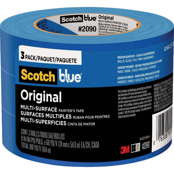 ScotchBlue 0.94 In. x 60 Yd. Original Painter's Tape (3 Roll) 2090-24EC3