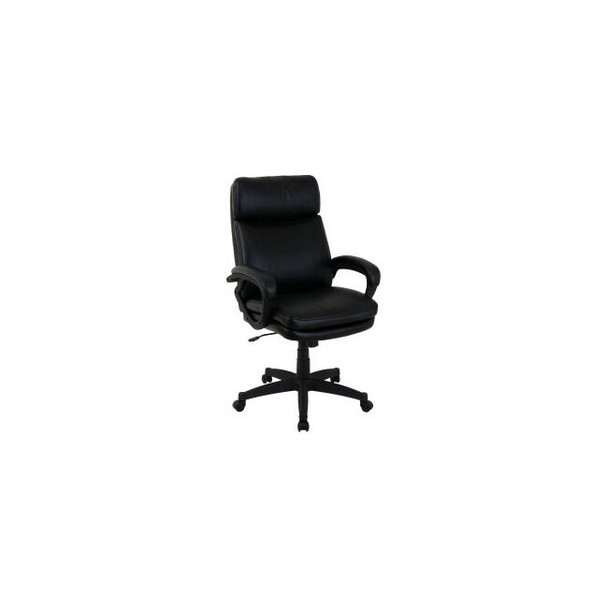 Interion Antimicrobial Executive Chair With High Back & Fixed Arms Bonded Leathe