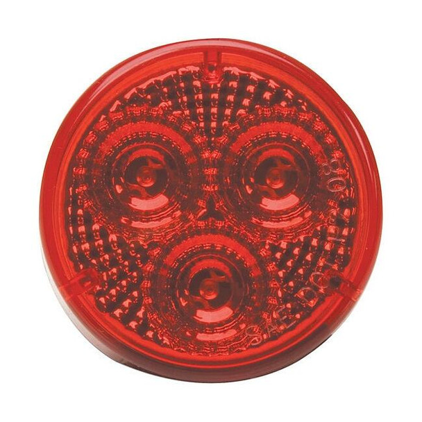 Roadpro Diamond Lens Sealed Light, 2 Round LED, Color: Red RP1030RDL