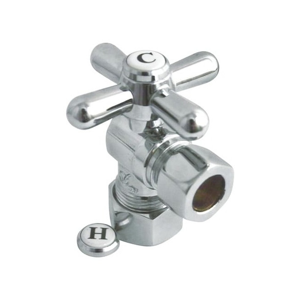 Vintage CC54401X 1/2" Comp X 1/2 OD Angle Stop Cross Handle CC54401X