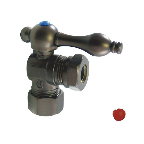 Vintage CC54305 5/8" OD Comp X 1/2" X 7/16" OD Angle Stop with Handle CC54305