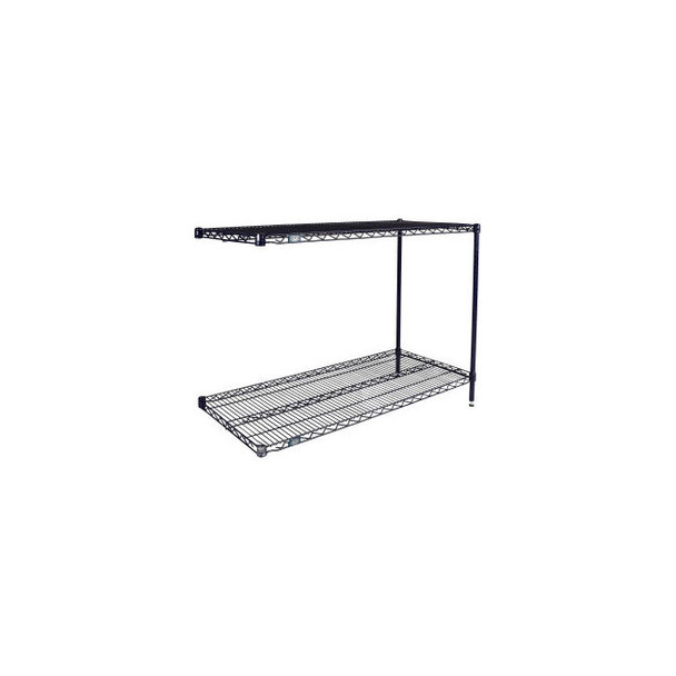Nexel 2 Shelf Nexelon Blue Wire Shelving Unit Add On 36""W x 18""D x 34""H