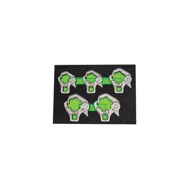 5 PC. 1/2IN DR. LARGE RATCHETING FLARE NUT WRENCH SET RFW200