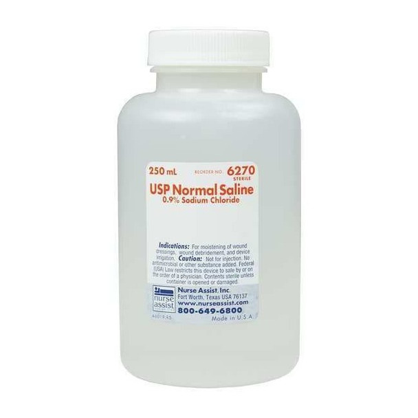Nurse Assist Saline,Bottle Package Type,8 oz. NNSC418270