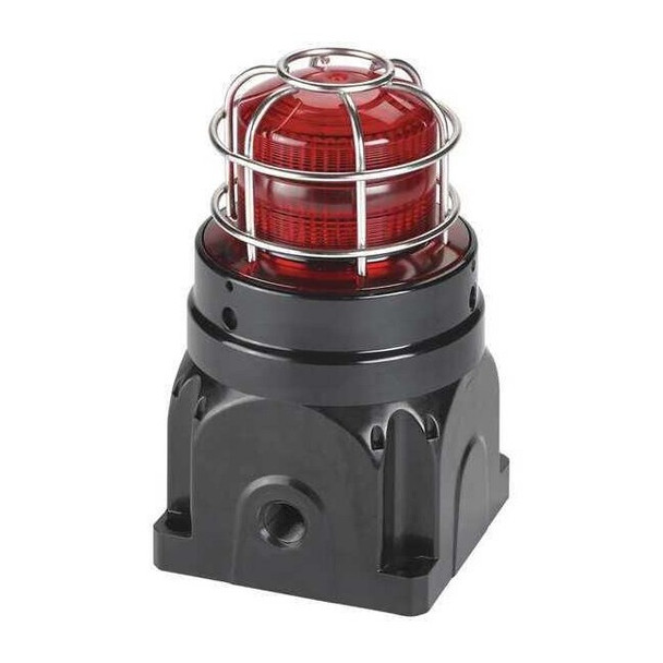 Strobe Light, Red, Xenon, 220 to 240V AC, 60 FPM, Not Applicable Dia., Surface