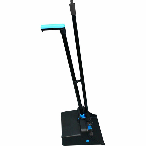 Genuine Joe Lobby Dust Pan Combo Kit - Blue, Black - 1 Each