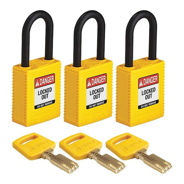 Brady NYL-YLW-38PL-KA3PK