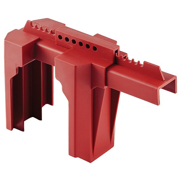 Master Lock Valve Lockout,Lever Handle,28.6 in H,Red S3079