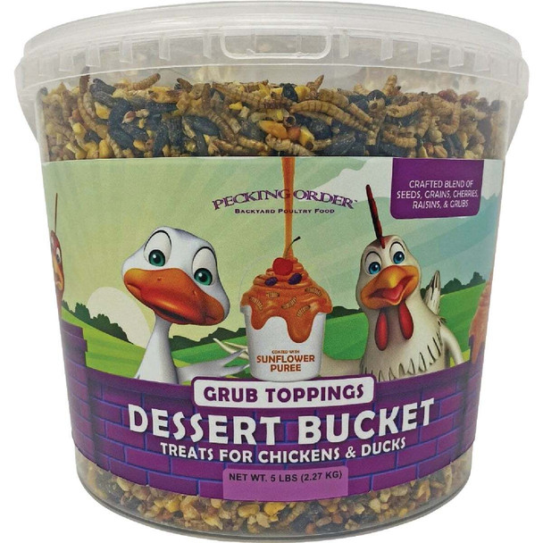 Pecking Order 5 Lb. Grub Toppings Dessert Bucket 9708