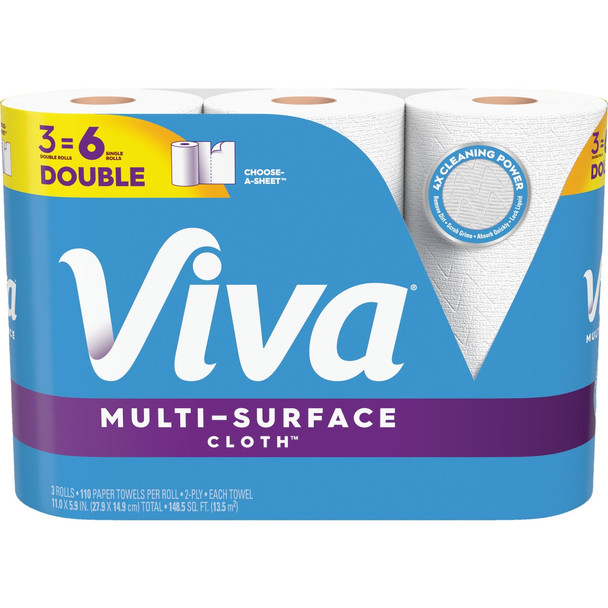 Viva Multi-Surface Cloth Choose-A-Sheet Paper Towels (3 Double Rolls) 55419