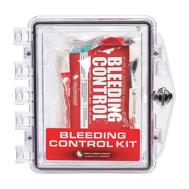 Bleeding Control Kit, Polycarbonate Cabinet, 13 Components, 8 People Served
