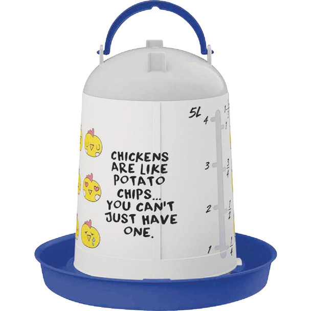 Stromberg's 1.3 Gal. Blue Emoji Chicken Drinker PW179