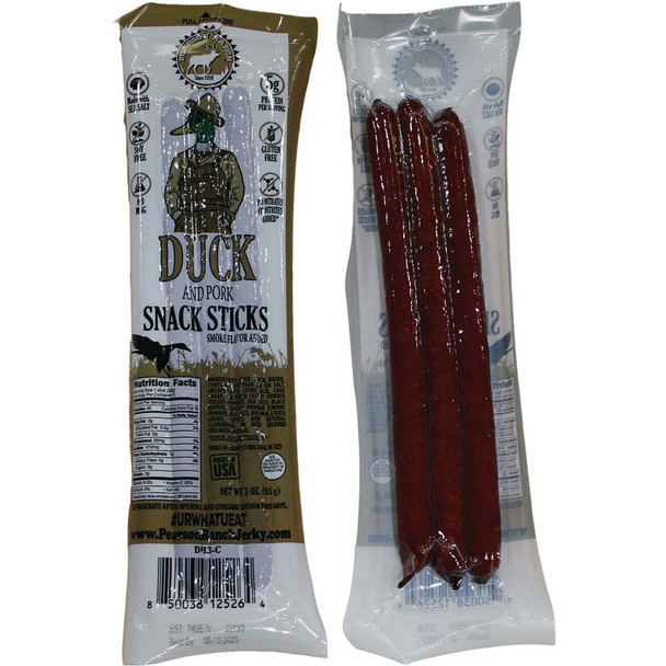 Pearson Ranch Jerky 3 Oz. Duck Multi-Pack Snack Stick Jerky DH3-C Pack of 6
