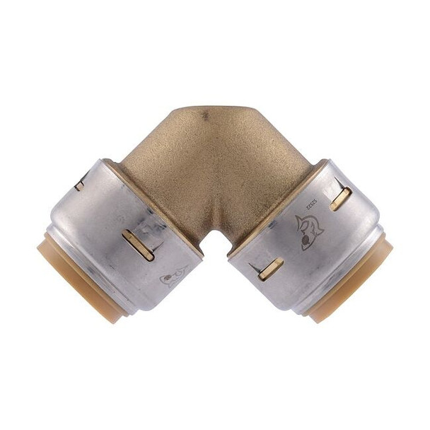 Sharkbite Elbow, Brass, Push-Fit7/8", Push-Fit7/8" UR256