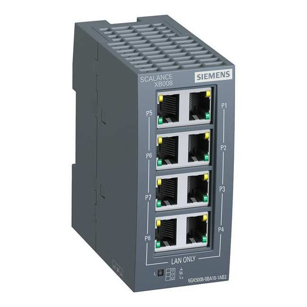 Scalance SCALANCE XB008 Unmanaged Industrial Ethe 6GK50080BA101AB2