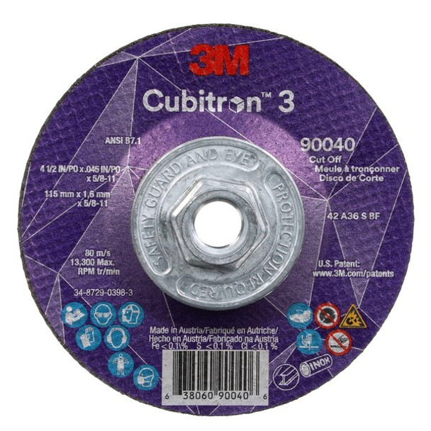 3m Cubitron Cut-Off Wheel,36 Grit 90040 3m Cubitron Cut-Off Wheel,36 Grit 90040