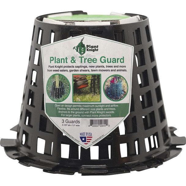 Plant Knight Black Protective Plant Cage (3-Pack) PK-BL-3