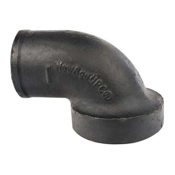 90 Degrees  Elbow Tapped 1/4 Bend, 1-1/2" Pipe, Female Socket, Cast Iron, 0 psi