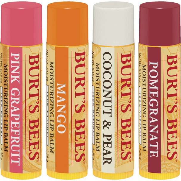 Burt's Bees 4pk Fruit Lip Balm 02578