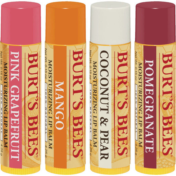 Burt's Bees 4pk Fruit Lip Balm 02578