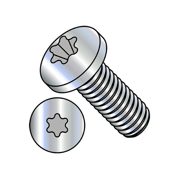 M4-0.70 x 8 mm Torx Pan Machine Screw, Zinc Plated Steel, 2000 PK