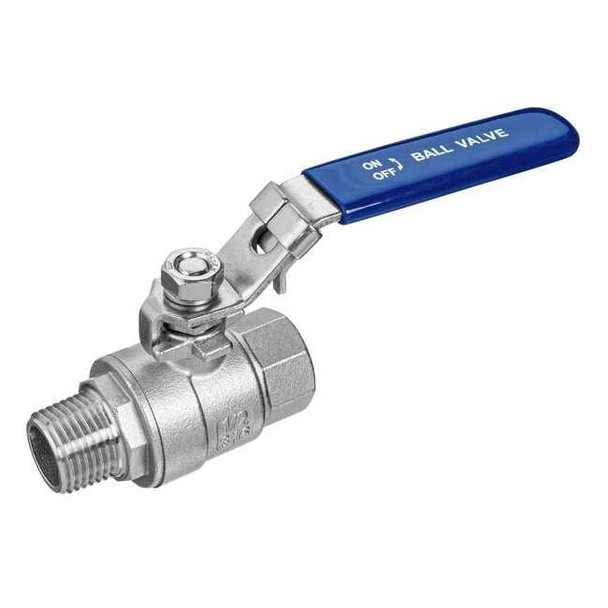Usa Industrials Manual 2-Way Ball Valve,NPT,304 SS ZUSA-VLV-152