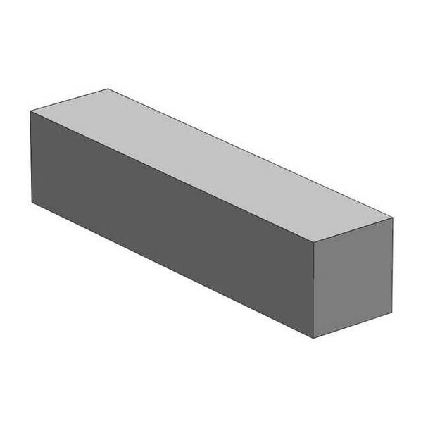 Manufacturer Varies Carbon Steel Square Bar, 24 in - L, 2 in 18S2-24