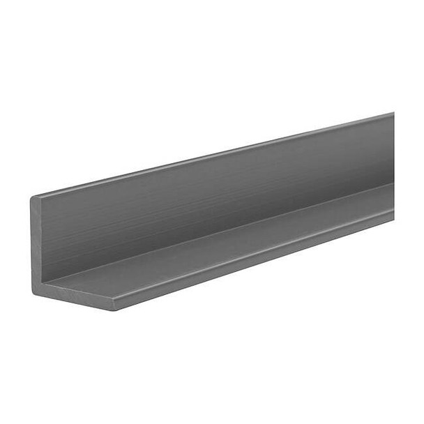 Gray PVC Type 1 PVC Angle Stock, 6 ft L, 0.125 in T, 7,200 psi