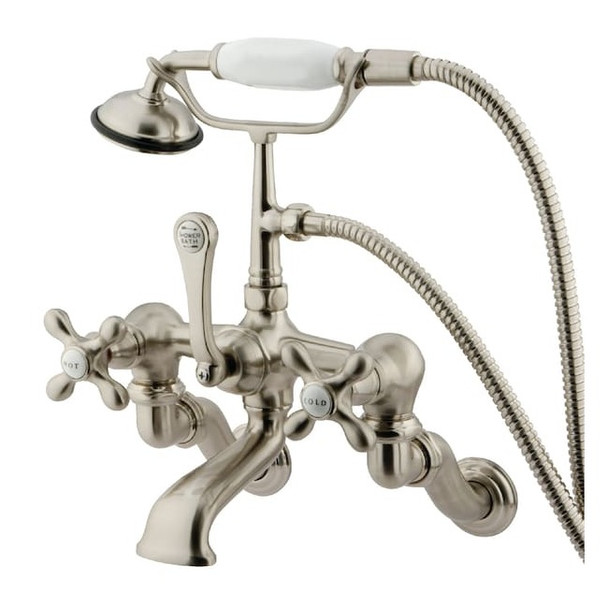 Wall-Mount Clawfoot Tub Faucet, Brushed Nickel, Tub Wall Mount