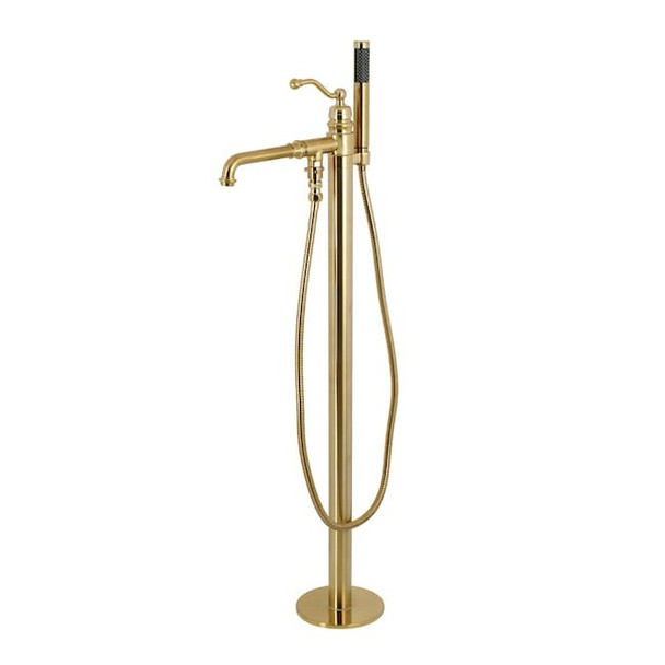 Kingston Brass Freestanding Tub Faucet, Brushed Brass, Freestanding KS7037ABL